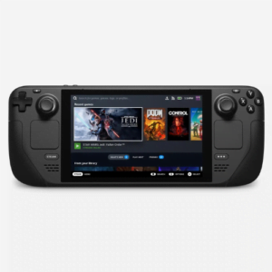 steam deck handheld gaming computer, schwarz