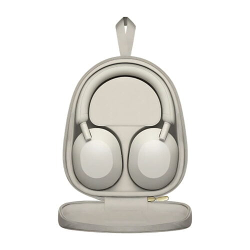 refurbished wh 1000xm5 noise canceling headphones in silver color - Phonesrefurb