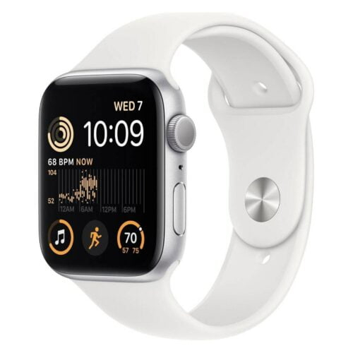 refurbished apple watch se 2nd gen 44mm aluminum case with sport band, wi fi + gps Silver