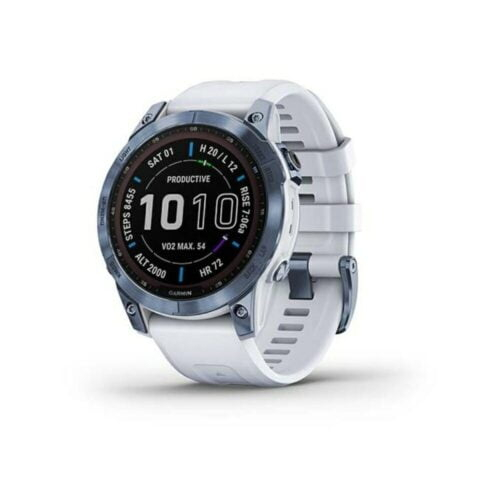 refurbished garmin fenix 7x solar multisport gps watch - Mineral blue color