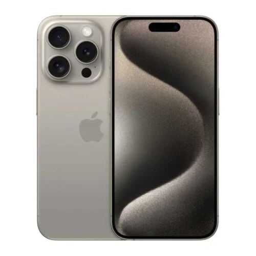 refurbished iphone 15 pro 128gb open box: natural titanium