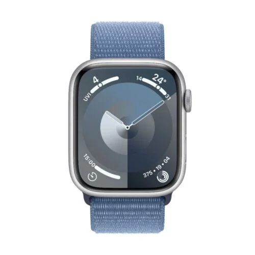 apple watch series 9 gps reacondicionado 45mm plateado con bucle deportivo - Azul