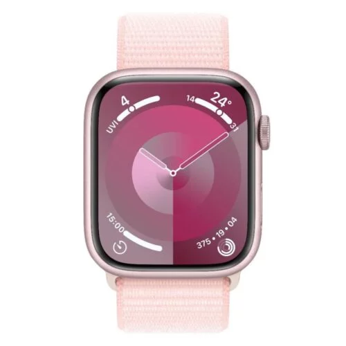 apple watch series 9 gps reacondicionado 45mm plateado con bucle deportivo - Rosa