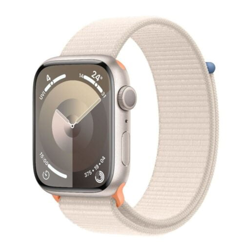 Refurbished Apple Watch Series 9,Winter Blue Sport Loop,Advanced health tracking smartwatch,Silver Aluminum Case with Winter Blue Sport Loop