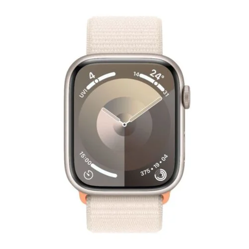 apple watch series 9 gps reacondicionado 45mm plateado con bucle deportivo - Starlight